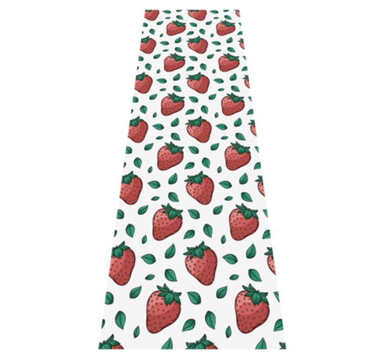 Tappeto pvc cucina fragole succose foglie verdi - TenStickers