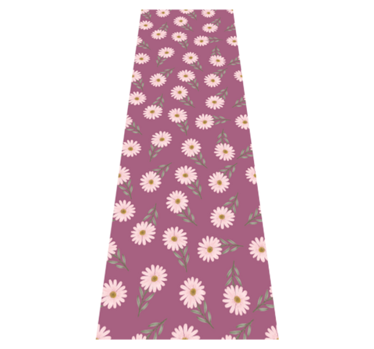 Tappeto pvc cucina motivo margherite rosa piccole - TenStickers