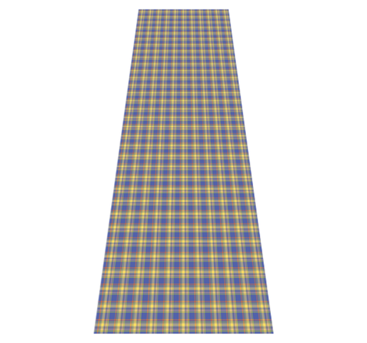 Tappeto pvc cucina motivo tartan blu a quadretti - TenStickers