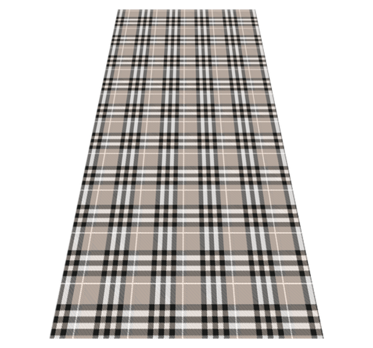 Tappeto pvc cucina motivo tartan scozzese grigio - TenStickers