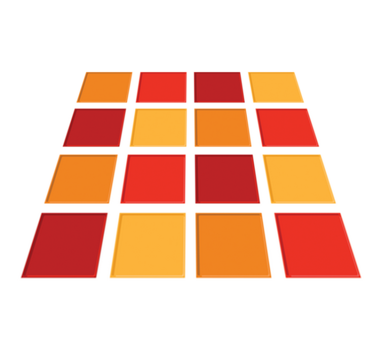 Tappeto vinile bagno piastrelle calde - TenStickers