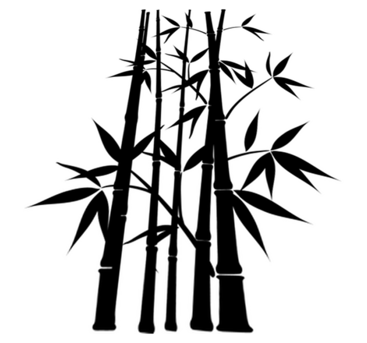 Tappeto vinile bagno adesivo decorazione bambù - TenStickers