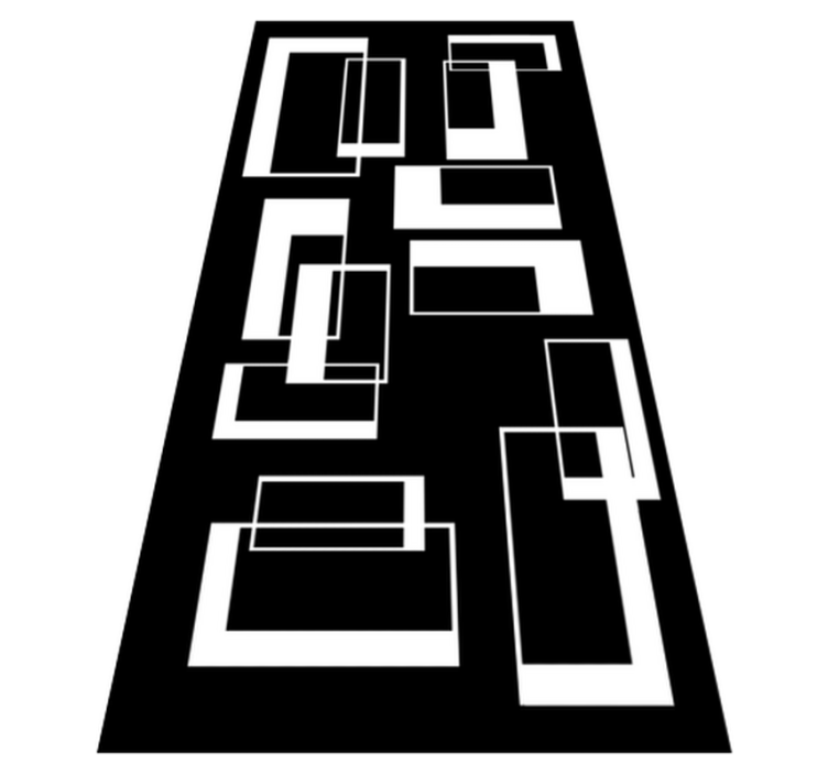 Tappeto vinile bagno rettangoli minimalisti - TenStickers