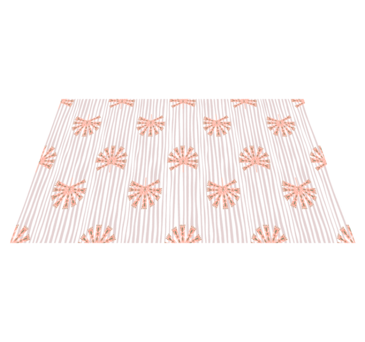 Tappeto vinile fiori fiore geometrico ornamentale rosa - TenStickers
