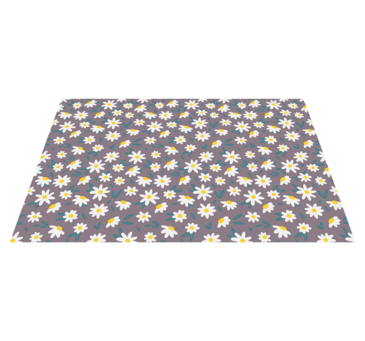 Tappeto vinile fiori motivo margherite piccole - TenStickers