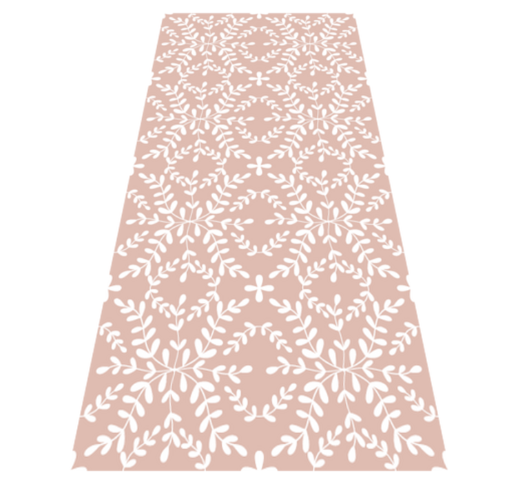 Tappeto vinile fiori motivo foglie ornamentali vintage - TenStickers