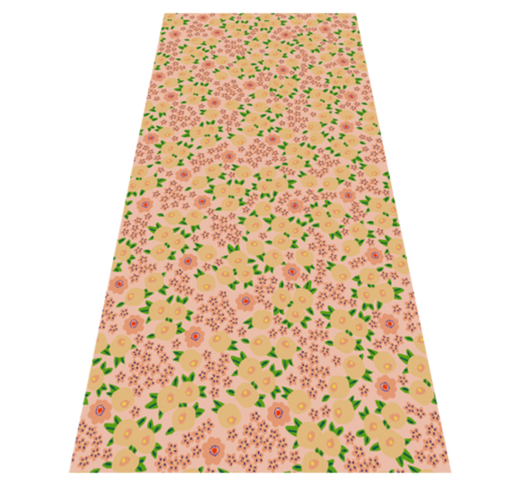 Tappeto vinile fiori motivo floreale originale pesco - TenStickers