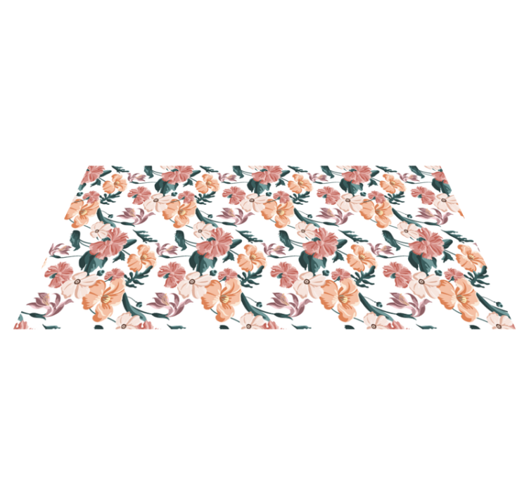Tappeto vinile fiori disposizione floreale - TenStickers