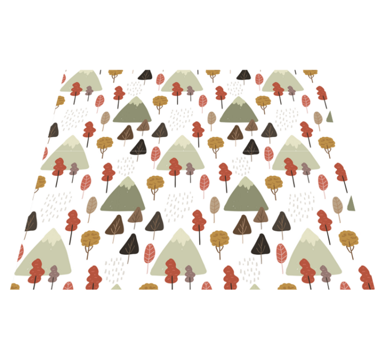 Tappeto vinile fiori motivi di alberi fantasiosi - TenStickers