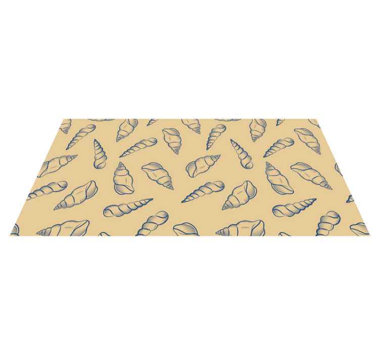 Tappeto vinile fiori composizione a conchiglie - TenStickers