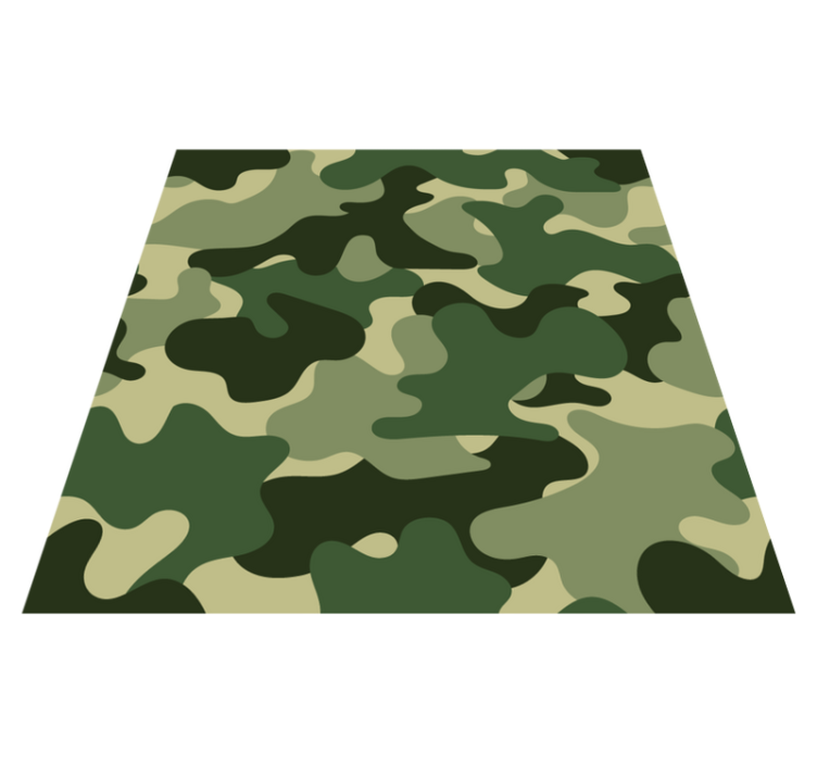 Tappeto vinile fiori stampa camouflage - TenStickers