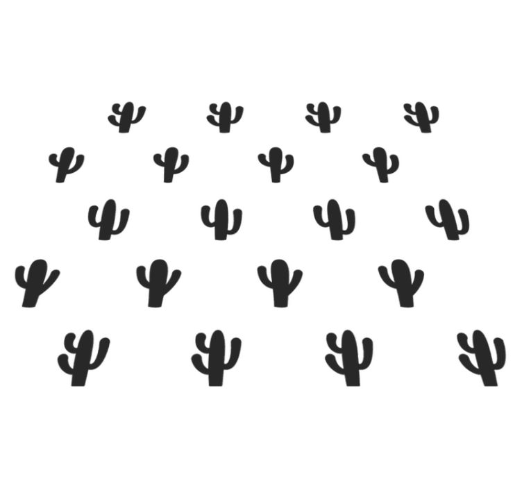 Tappeto vinile fiori design a motivi cactus - TenStickers