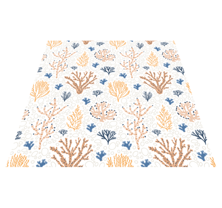 Tappeto vinile fiori motivo corallo elegante - TenStickers
