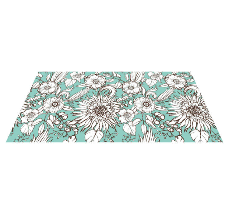 Tappeto vinile fiori collezione motivi floreali - TenStickers