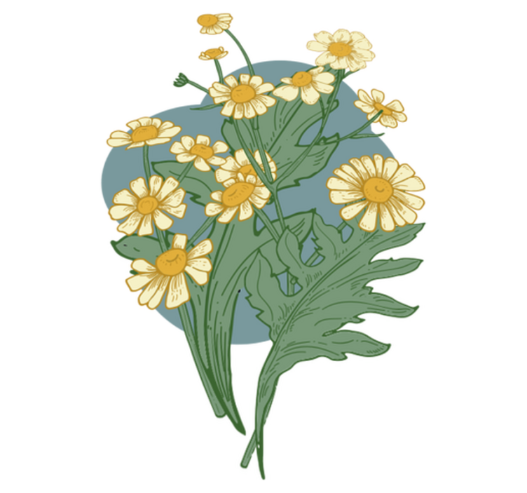 Tappeto vinile fiori composizione fiori vivaci - TenStickers