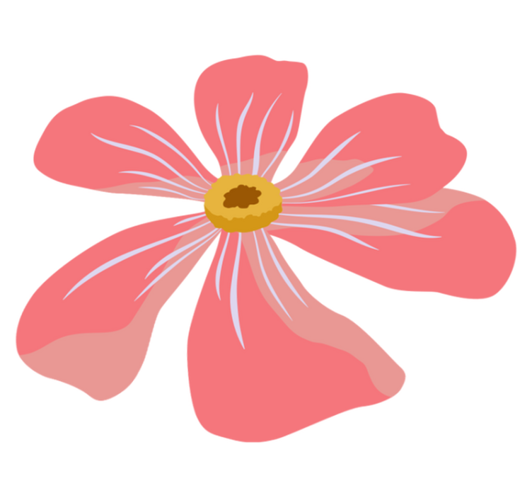 Tappeto vinile fiori design floreale rosa - TenStickers