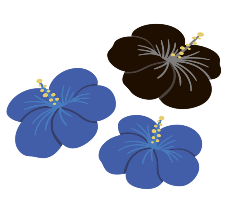 Tappeto vinile fiori arrangiamento floreale ibisco - TenStickers