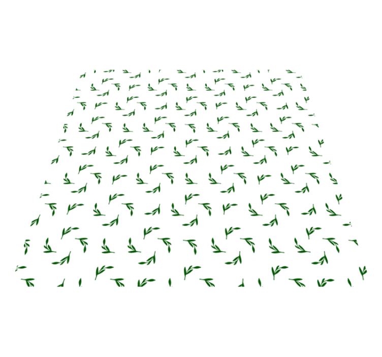 Tappeto vinile fiori illustrazione foglia botanica - TenStickers