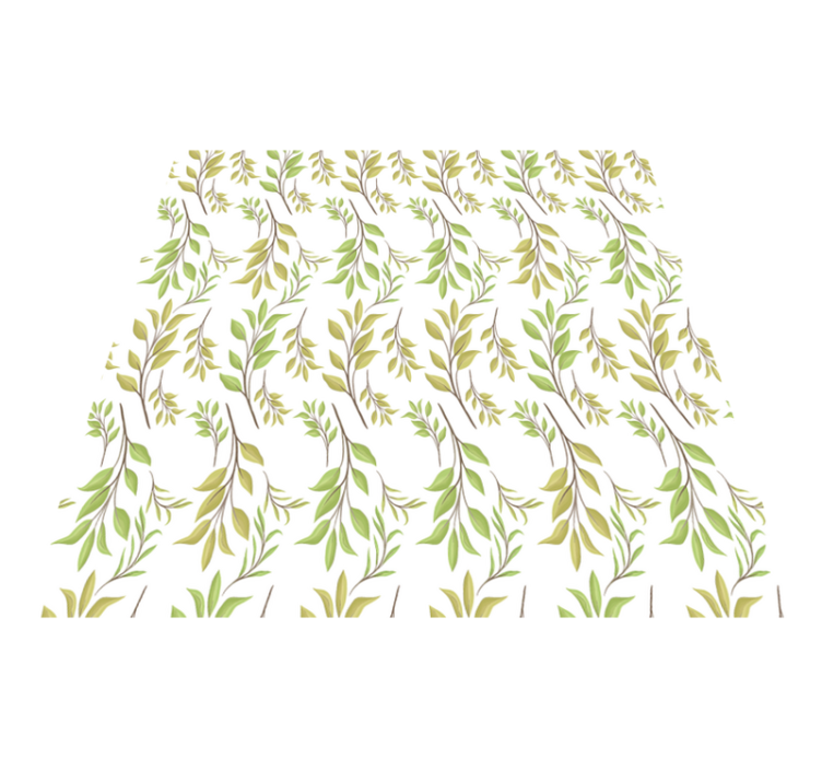 Tappeto vinile fiori motivo verde rigoglioso - TenStickers