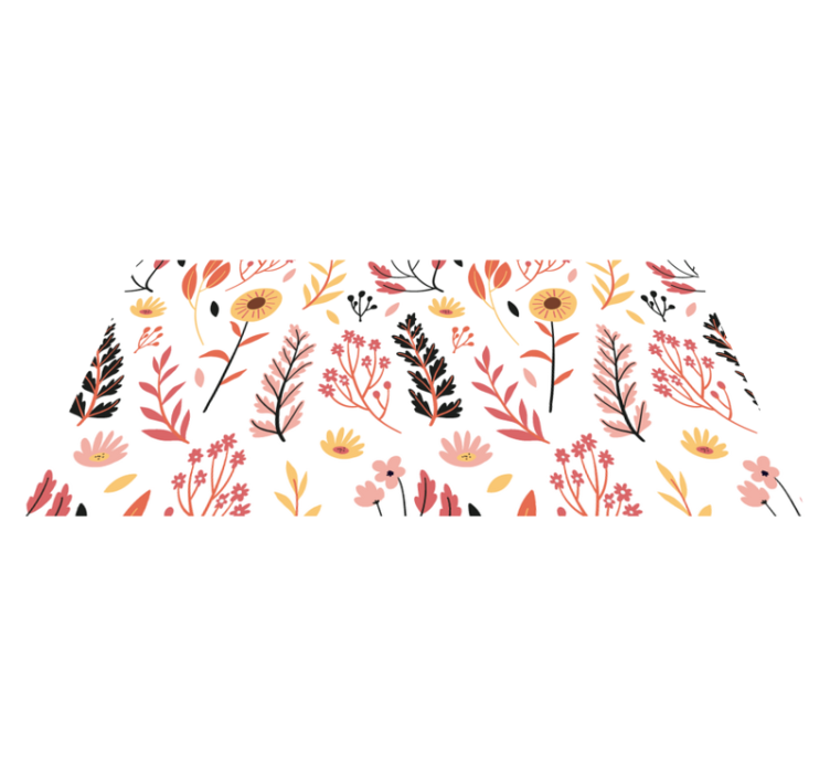 Tappeto vinile fiori decorazione floreale - TenStickers