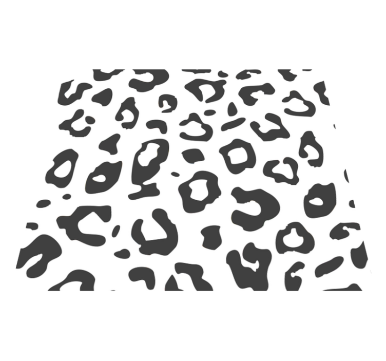 Tappeto vinile stampa animale leopardo nero - TenStickers