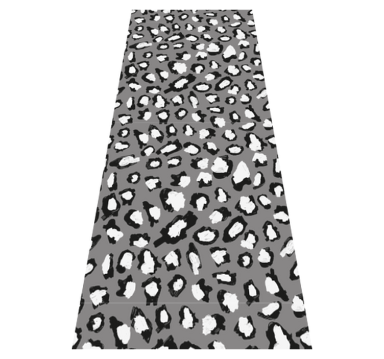 Tappeto vinile stampa animale leopardo grigio e bianco - TenStickers