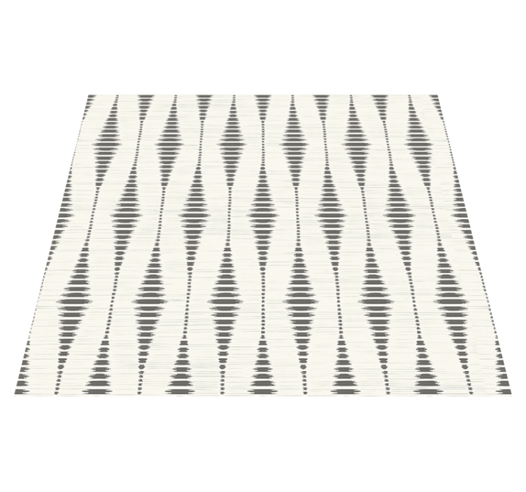 Tappeto vinile geometrico rabaul ikat grigio e beige - TenStickers