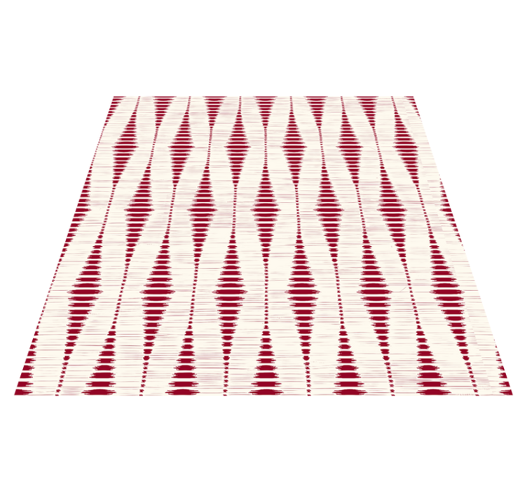 Tappeto vinile geometrico ikat rosso rabaul - TenStickers