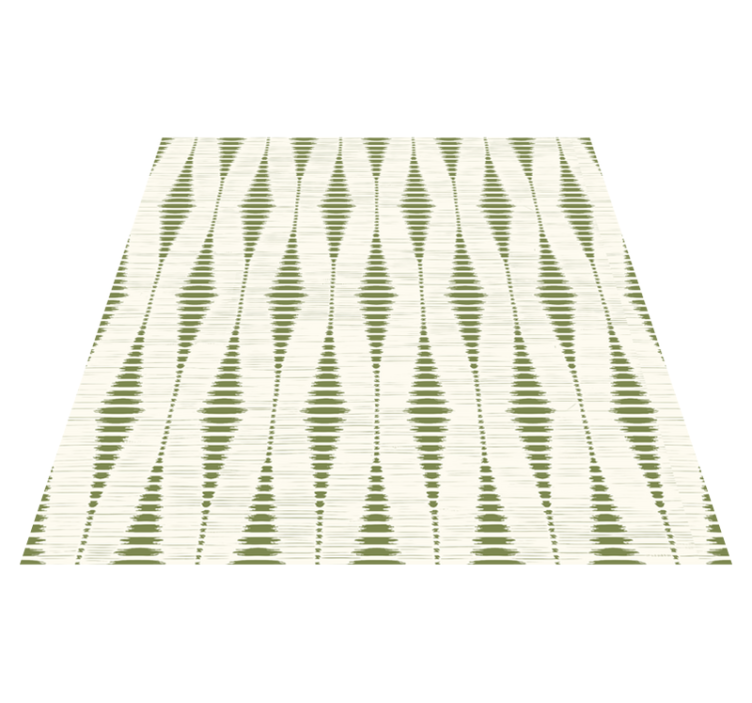Tappeto vinile geometrico verde muschio ikat - TenStickers