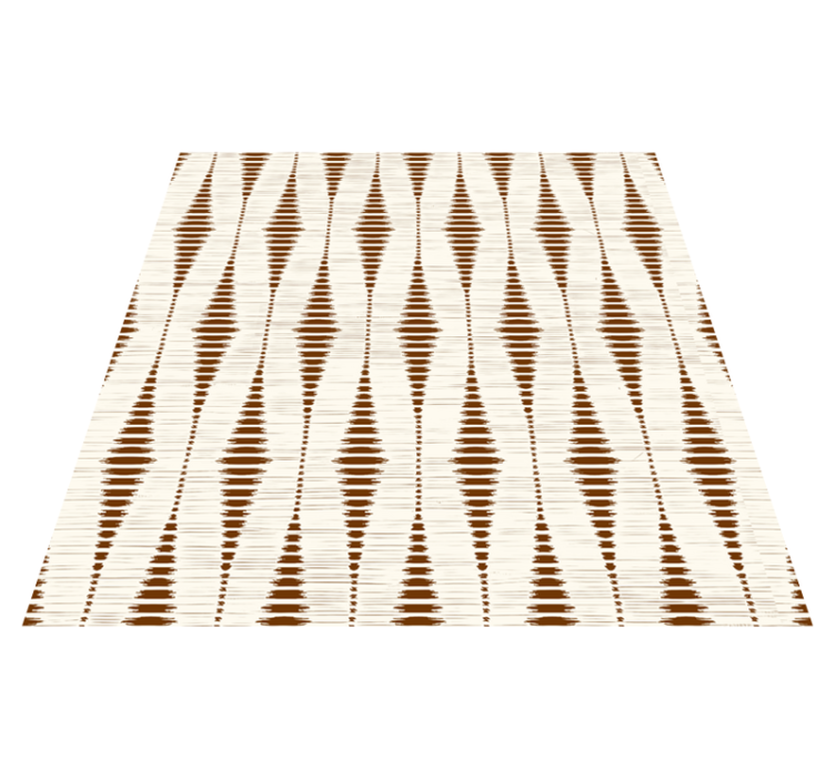 Tappeto vinile geometrico marrone cioccolato ikat - TenStickers