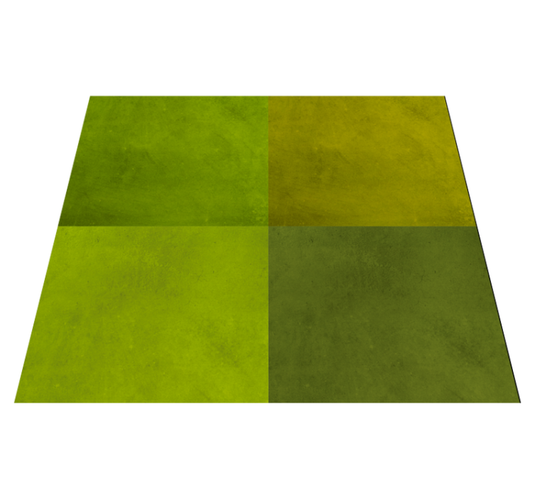 Tappeto vinile geometrico quadrati verdi moderni - TenStickers