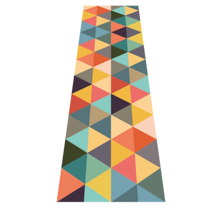 Tappeto vinile geometrico a motivi geometrici multicolore - TenStickers