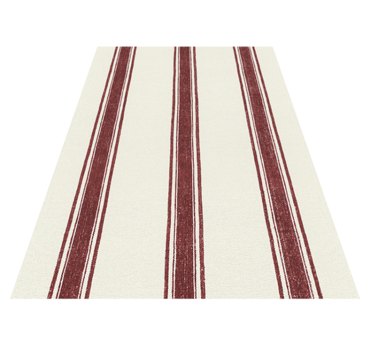 Tappeto vinile geometrico linee verticali rosse - TenStickers
