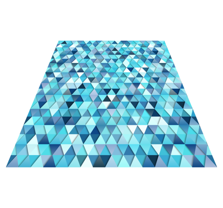 Tappeto vinile geometrico astratto blu - TenStickers