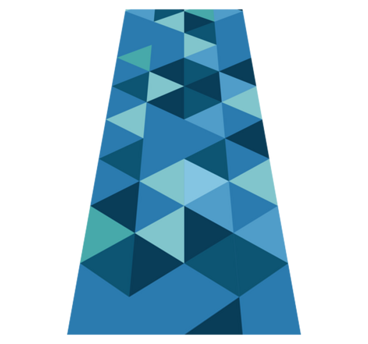 Tappeto vinile geometrico quadrati blu - TenStickers