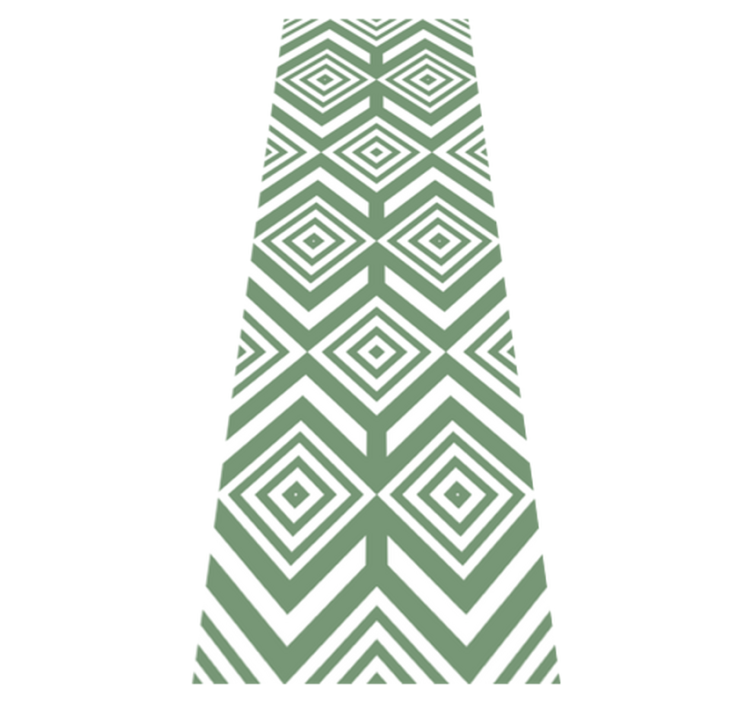 Tappeto vinile geometrico rombi verdi - TenStickers