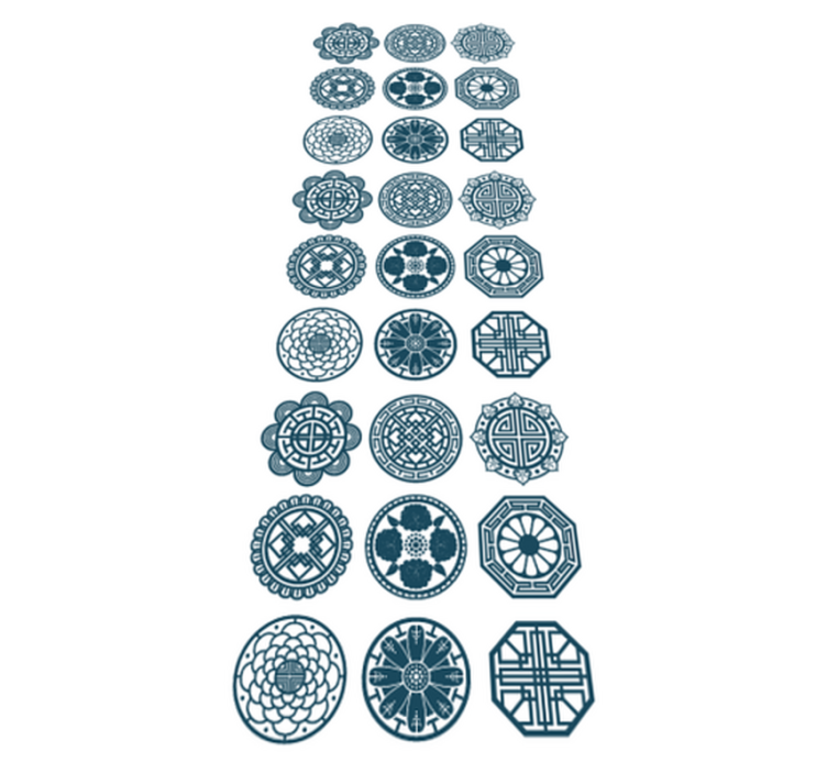 Tappeto vinile geometrico forme coreane - TenStickers