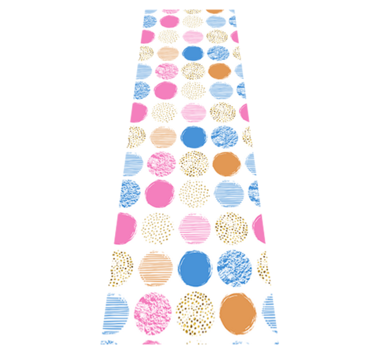 Tappeto vinile geometrico a pois colorati - TenStickers