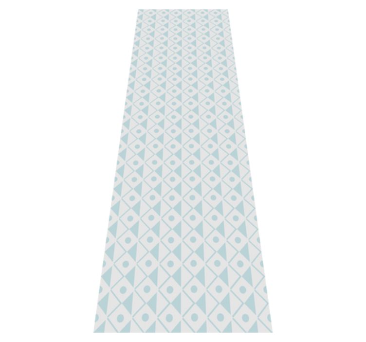 Tappeto vinile geometrico design rombi blu e bianchi - TenStickers