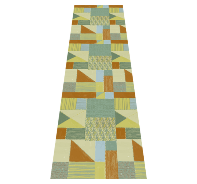 Tappeto vinile geometrico design triangoli colorati - TenStickers