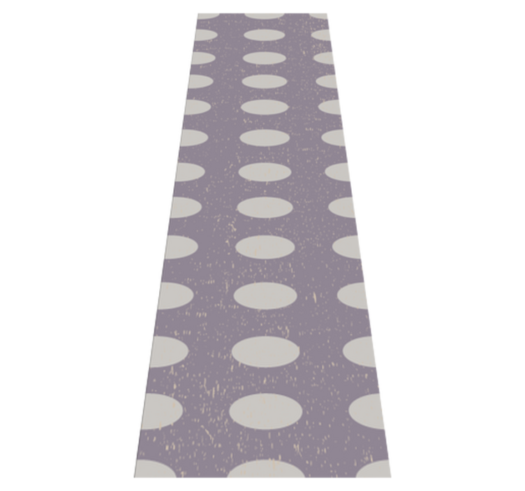 Tappeto vinile geometrico cerchi grigi e viola - TenStickers
