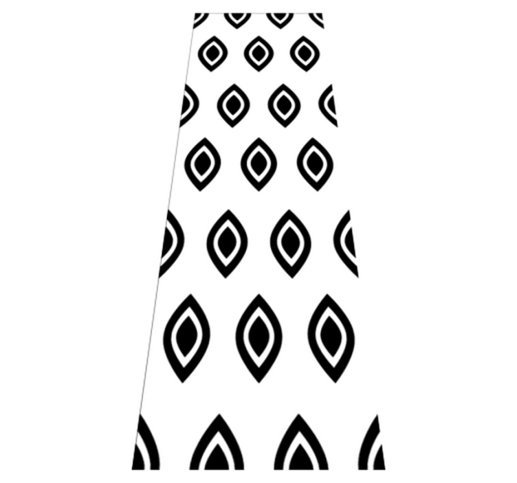Tappeto vinile geometrico motivi geometrici bianco e nero - TenStickers
