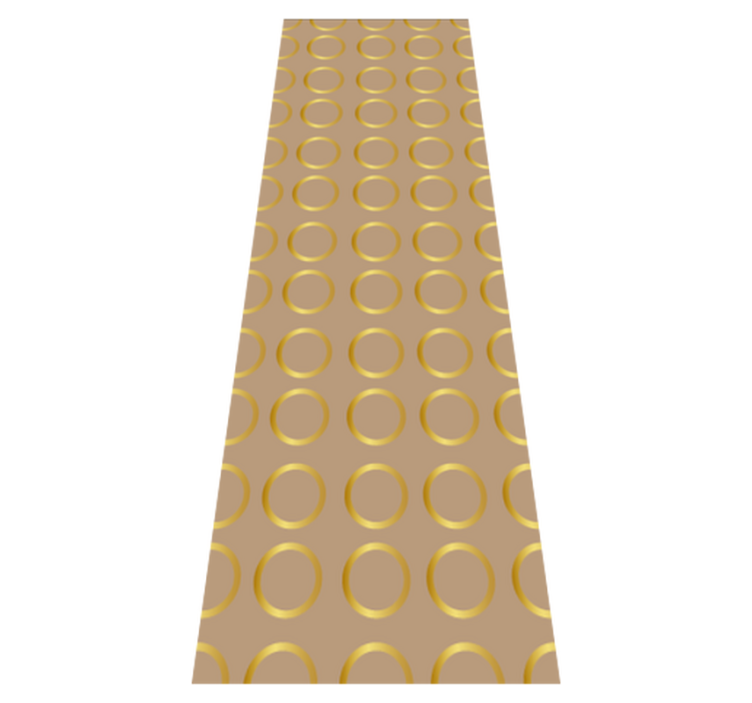 Tappeto vinile geometrico cerchi dorati geometrici - TenStickers