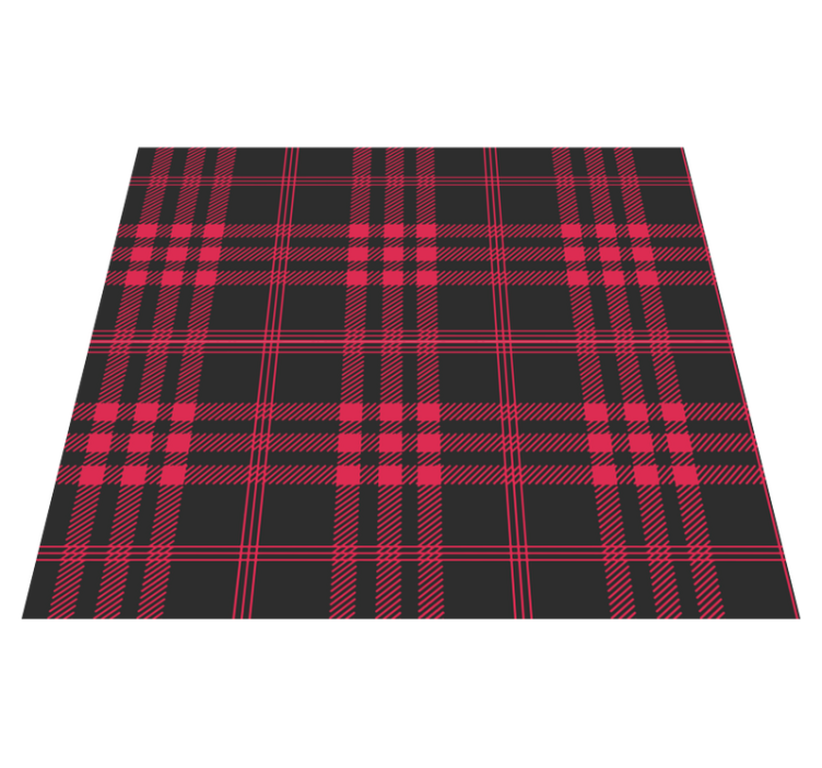Tappeto vinile natale motivo tartan natalizio - TenStickers