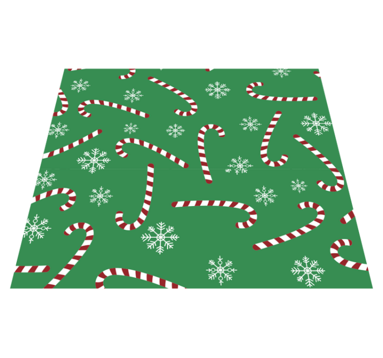 Tappeto vinile natale natale di caramelle - TenStickers
