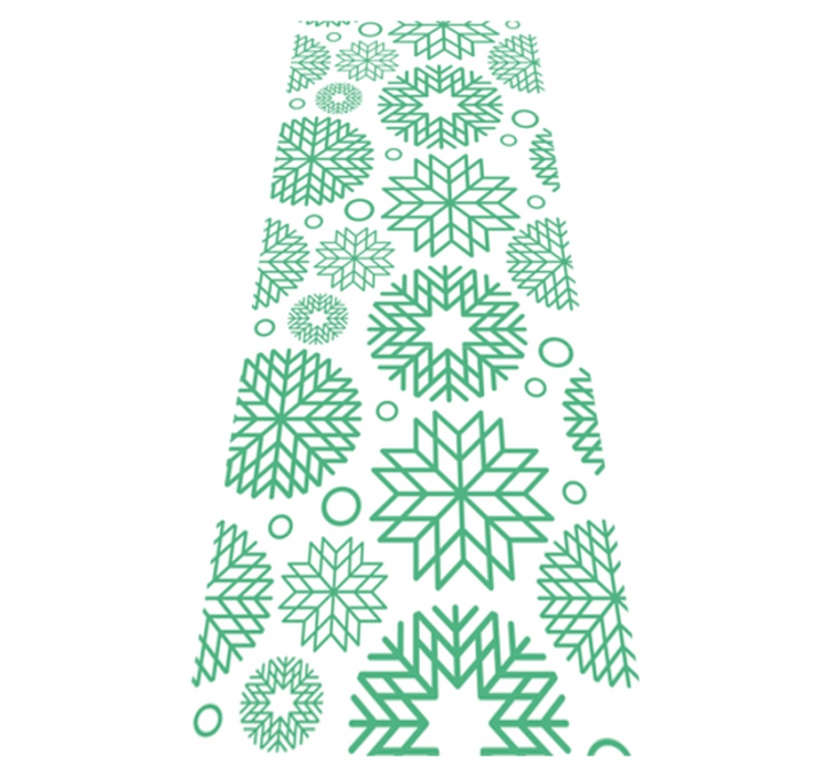 Tappeto vinile natale tre forme diverse di fiocchi verdi - TenStickers