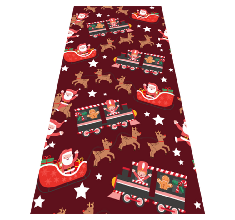 Tappeto vinile natale slitta di babbo natale - TenStickers