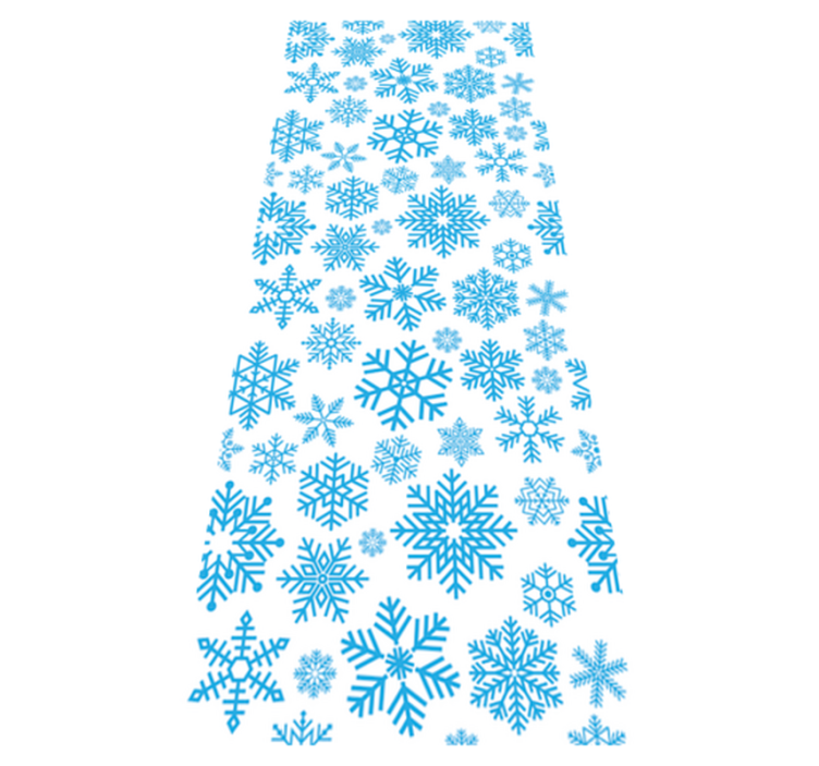 Tappeto vinile natale forme diverse di fiocchi blu - TenStickers