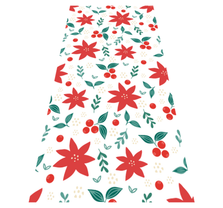 Tappeto vinile natale fiori di natale - TenStickers
