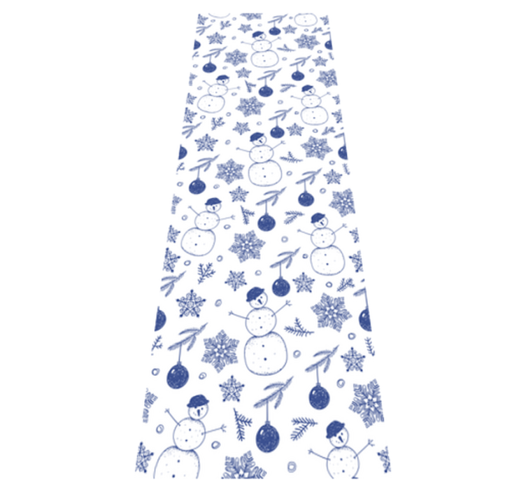 Tappeto vinile natale motivo invernale blu disegnato a mano - TenStickers